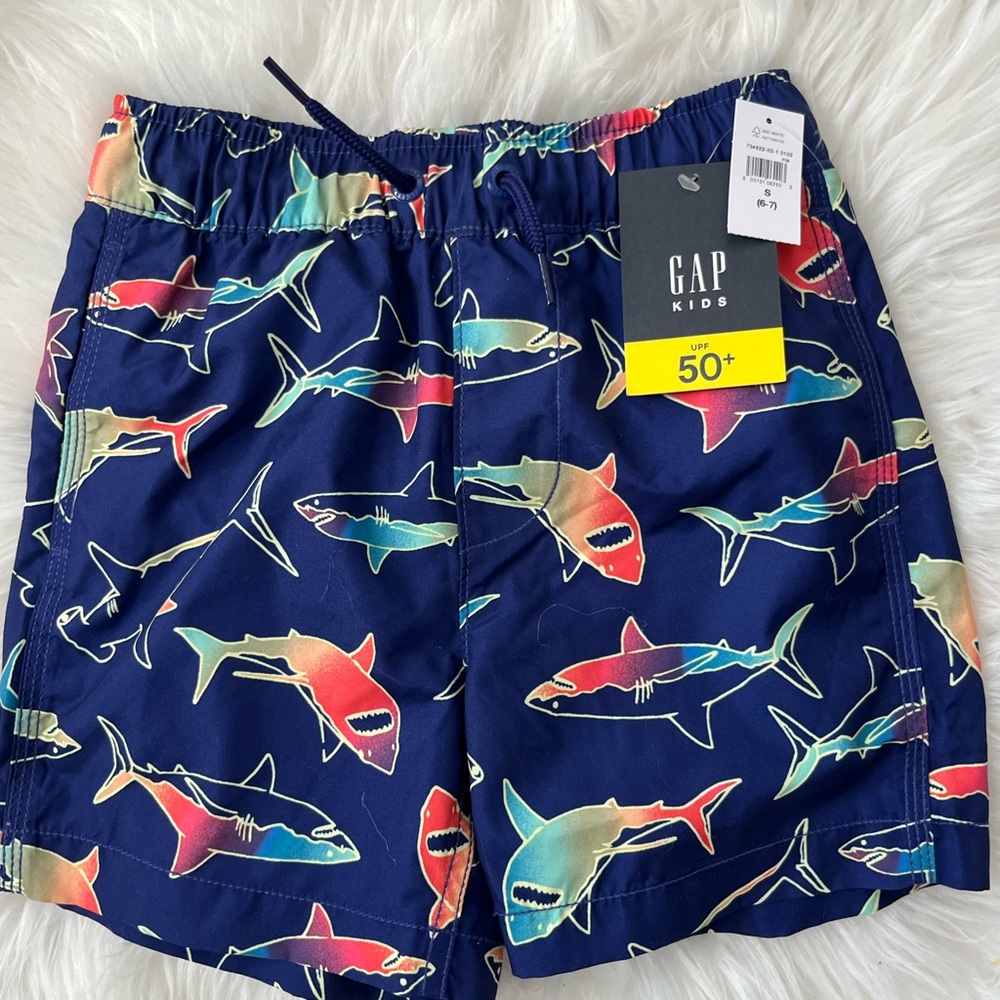 GAP Kids Shark Swim Shorts UPF 50+
